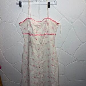 Pulse Floral Maxi Dress in Cream and Pink